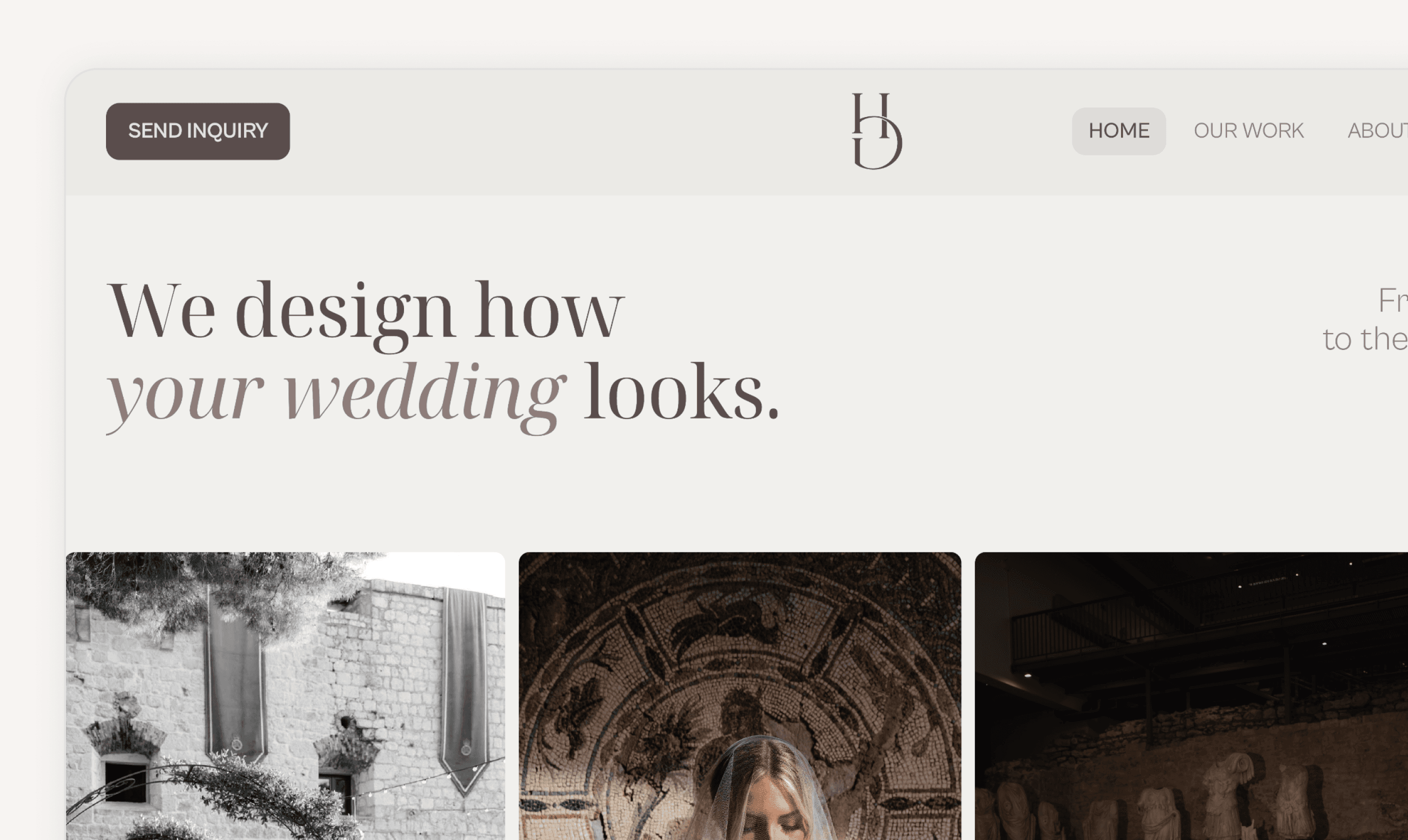 Website design screenshot