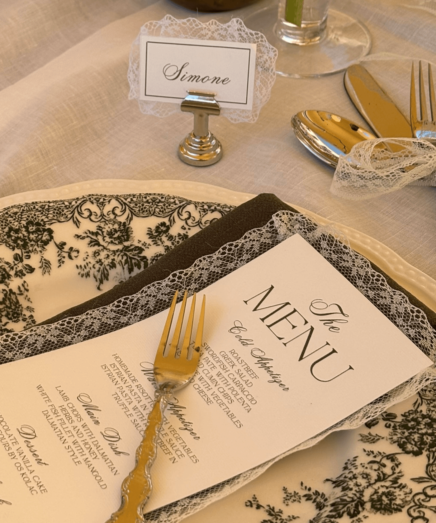 Wedding stationery flat lay